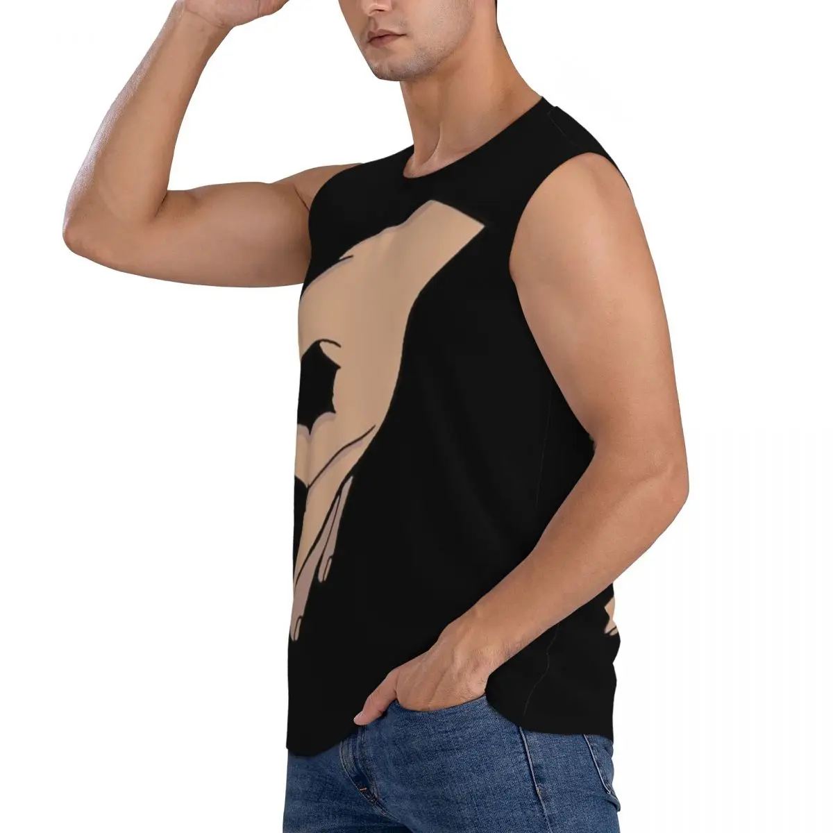 Circle Game Hand Gotcha Meme Made You Look Men Sleeveless Tank Tops Quick Dry Breathable Gym Fitness Running Summer Sport Vest