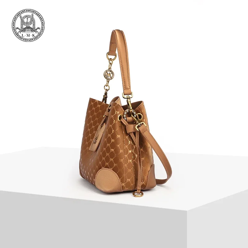 LMK brand luxury big-name bucket bag, messenger bag, high-end women's shoulder bag designer bag designer bag  handbags