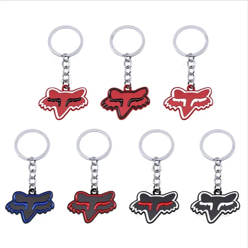 Metal Fox Logo Car Keychain Key Ring Creative Keyring for Nissan Lexus Peugeot Land Rover Ford KIA Honda Benz Audi Toyota Honda