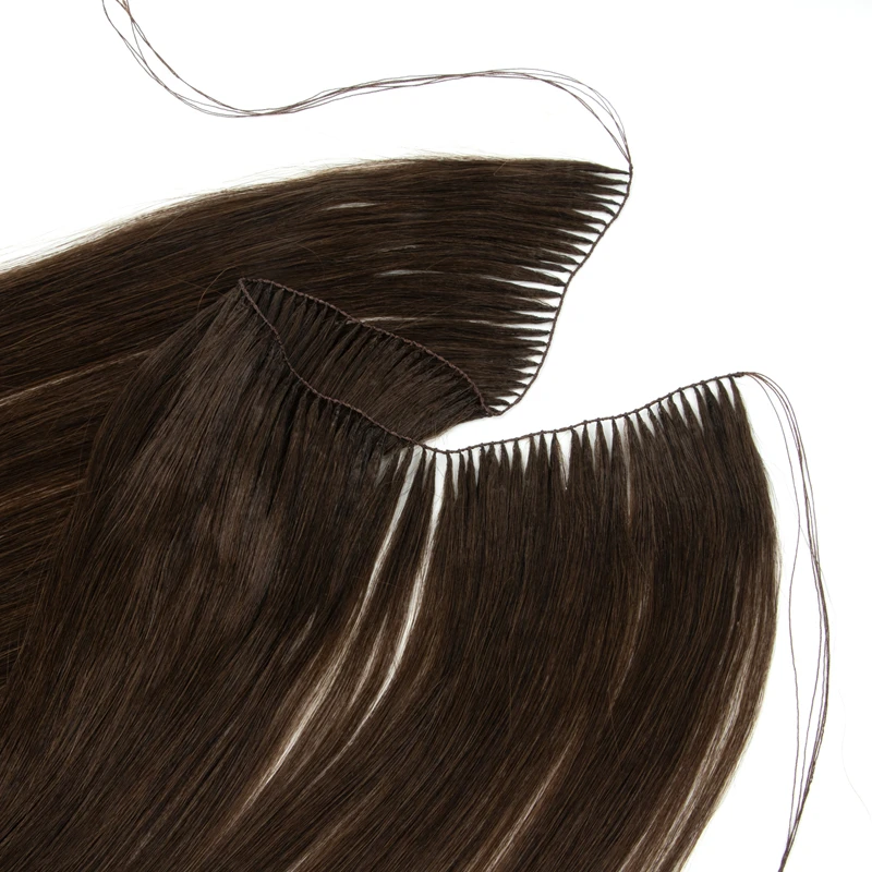 Veren Haarbundels Extensions Natuurlijke Vislijn Menselijk haar Niet-Remy Onzichtbare Micro-ringen Haarverlenging Inslag 100 strengen
