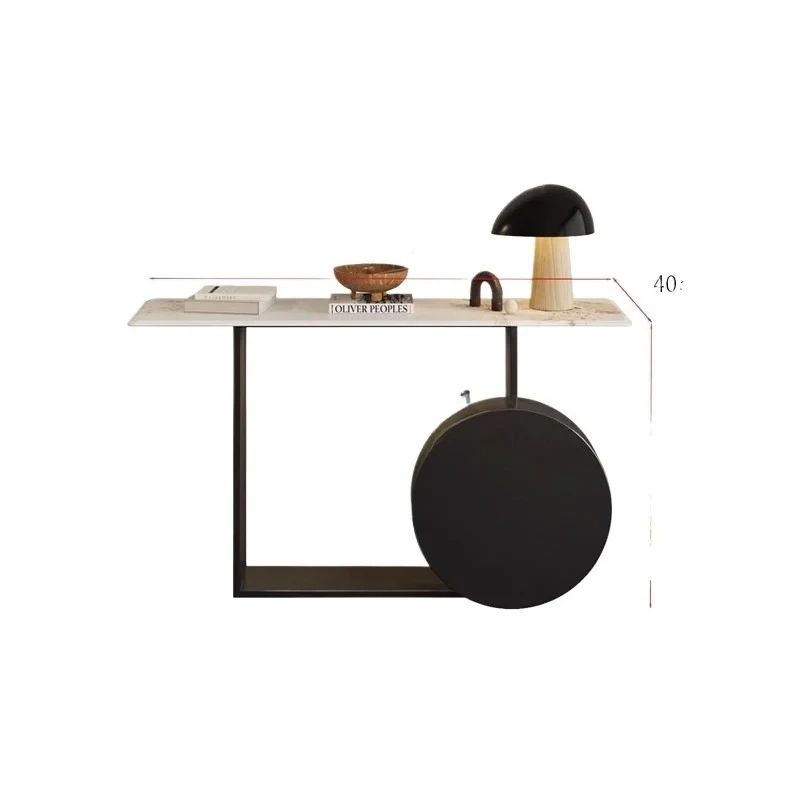 

Yjq Designer Console Light Luxury Stone Plate Doorway against the Wall Corridor Aisle Console Tables