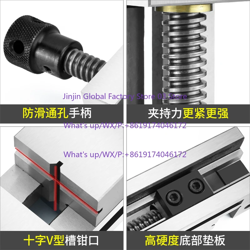 QGG Grinder Precision Flat-mouth Pliers Manual Right Angle Picker Small Fixture Table Vise Grinder 2-8 inches