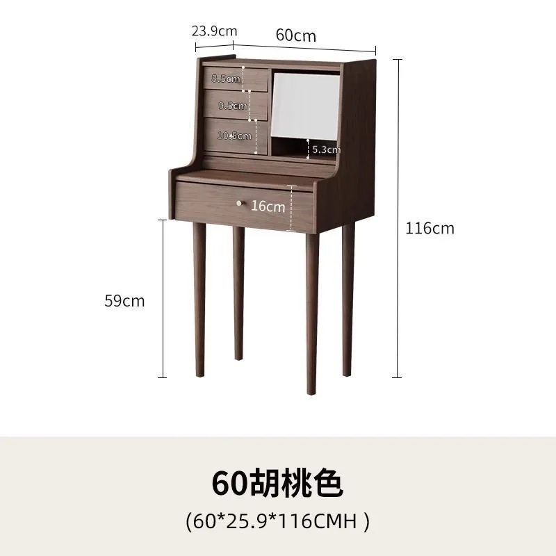 غرفة نوم من الخشب الصلب، طاولة مكياج شمالية بسيطة وحديثة، شقة صغيرة