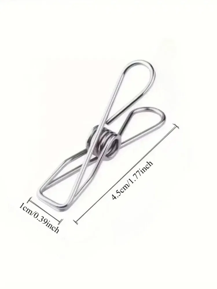 20 Stück Wäscheklammern aus Edelstahl, langlebige Wäscheklammern, Mehrzweck-Metallklammern für Wäsche, Haushalt und Küche – Detail 4