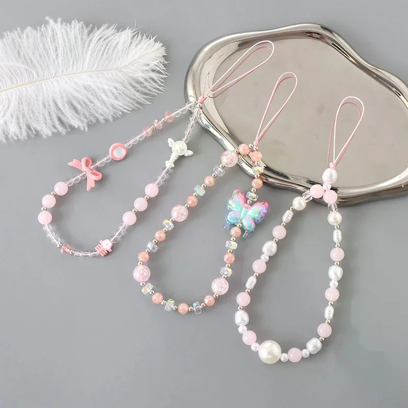 

Ремешок с защитой от потери из бисера-бабочки — ремешок для телефона и цепочка для камеры CCD | Автомобильный брелок-сумка, аксессуар