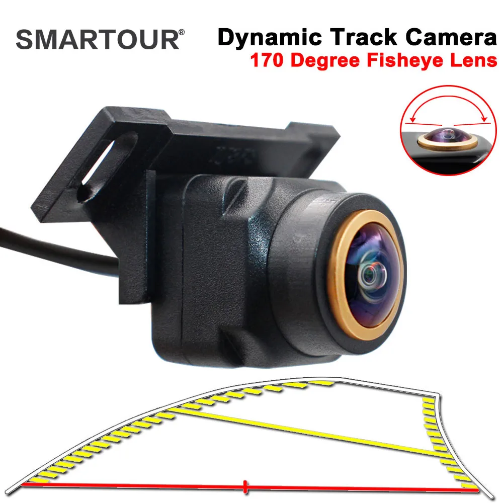 

Golden Dynamic trajectory Car rear-view camera Fisheye Night vision Reverse automatic parking monitor CCD waterproof video