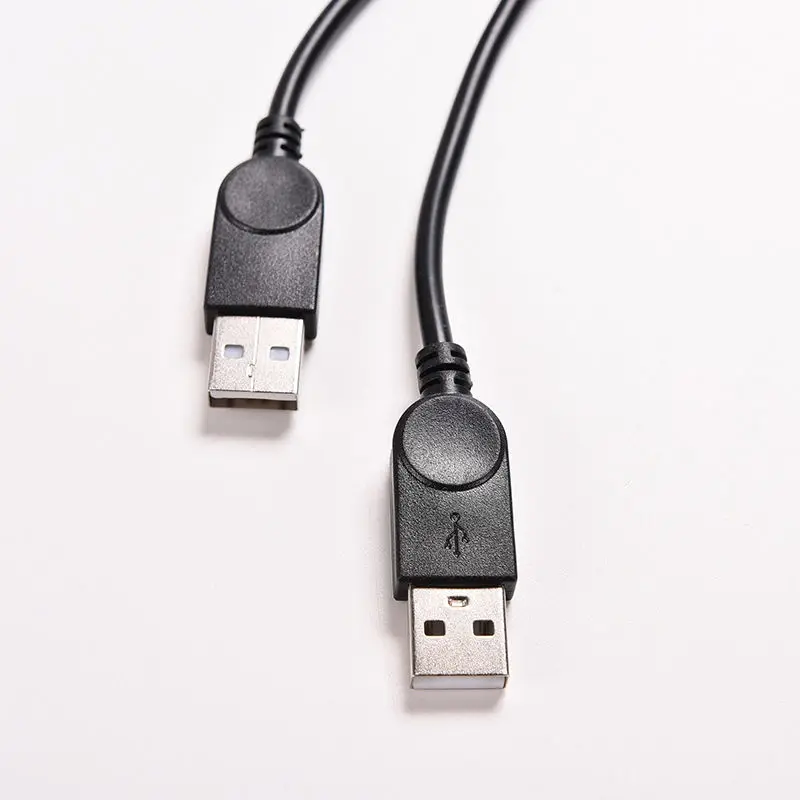 Drahtloses USB-Kabel USB 2,0 y Kabel Stecker zu Buchse Festplatten adapter Dual USB schwarz eine Buchse zu 2 Dual USB Stecker Mini hohe Qualität