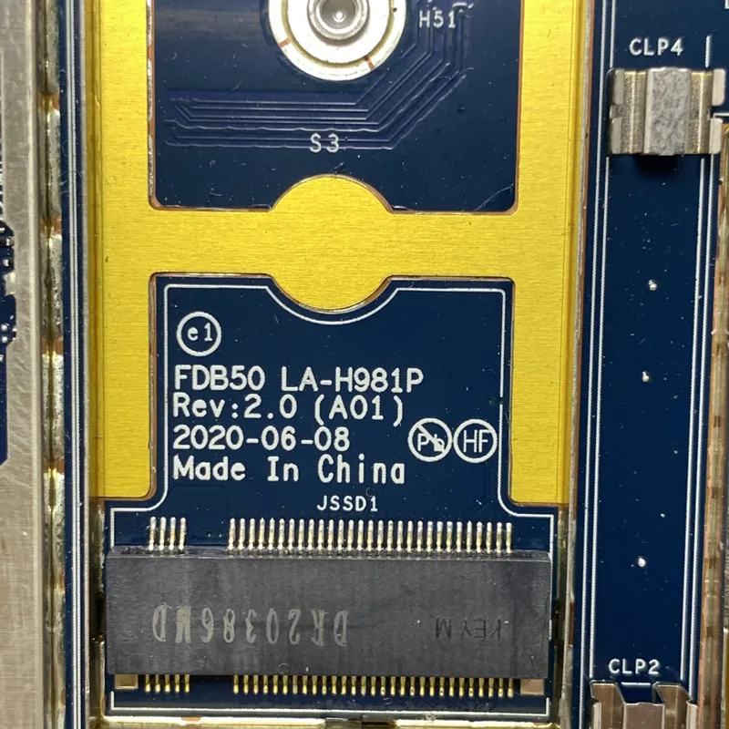 Per DELL 9510 CN-0R8DFX 0R8DFX R8DFX Con SRGKX I5-10310U CPU Mainboard FDB50 LA-H981P Scheda Madre Del Computer Portatile 100% Completamente Testato Buono