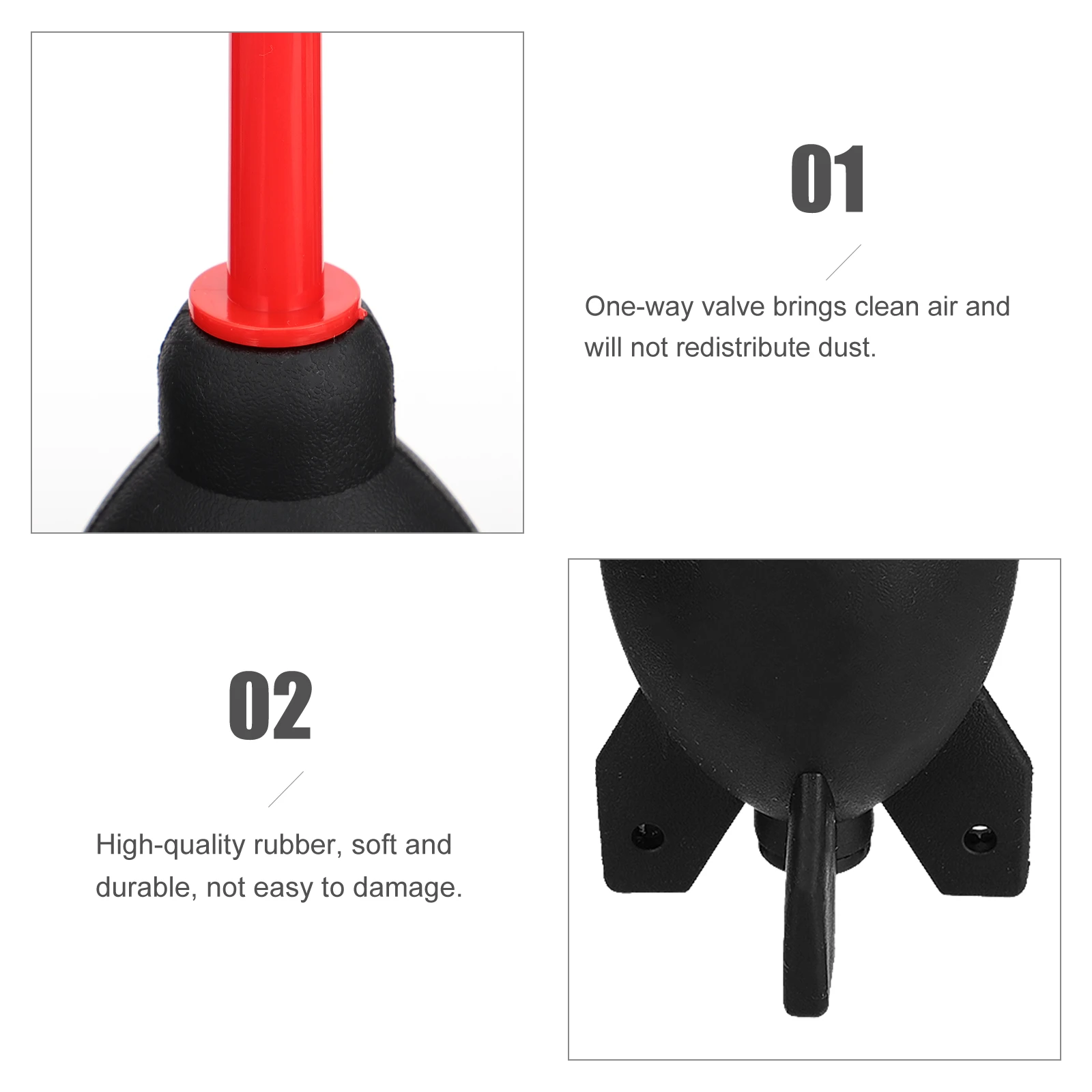 

2pcs Black Lens Dust Cleaner Air Blower Air Blower for Camera Computer Dust Cleaner Rockets Equipment