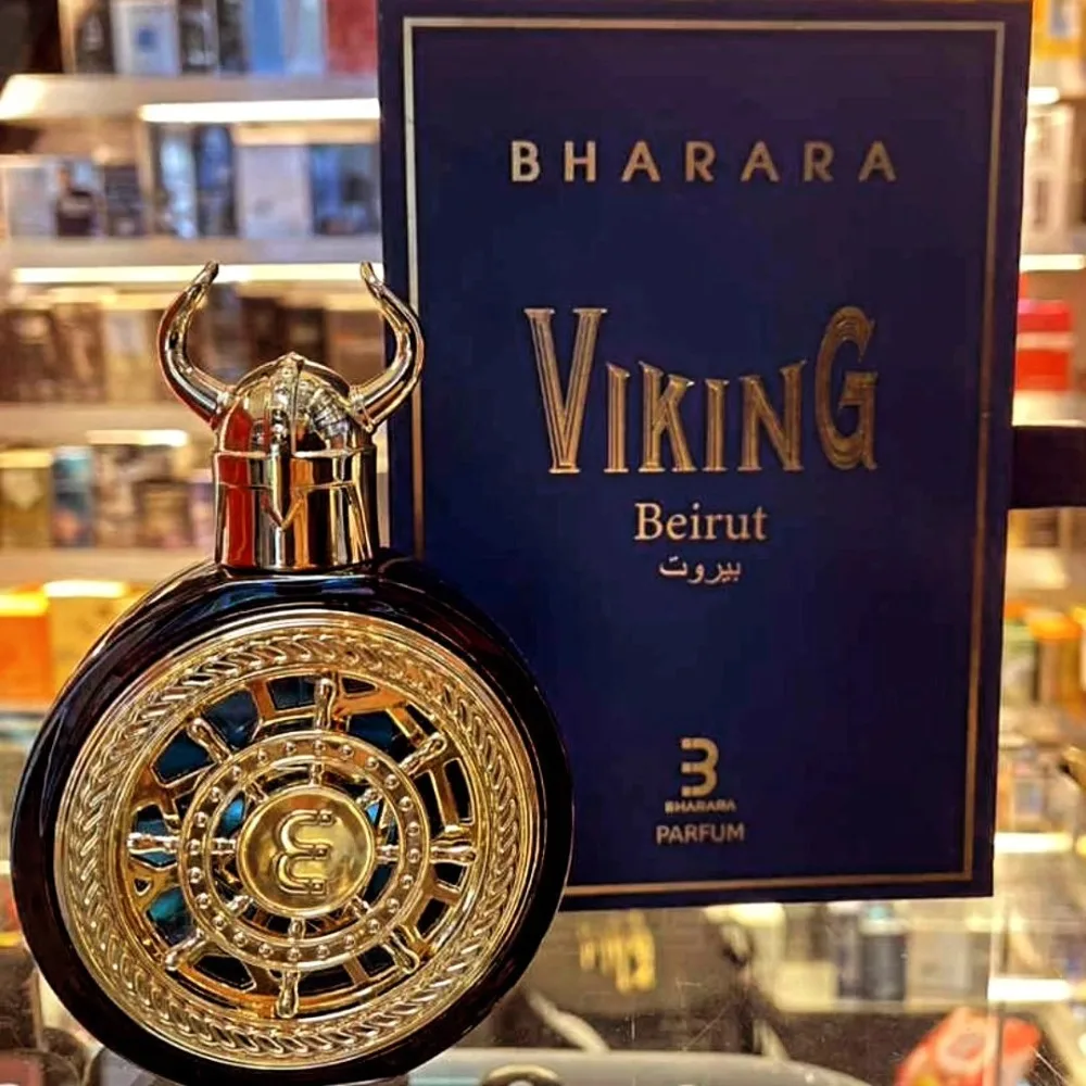 100ml Blue High-end Eau De Toilette Gentlemen Dating Cologne Body Spray Luxury Horn Design BHARARA Viking Beirut Brand Perfume_voghion.com