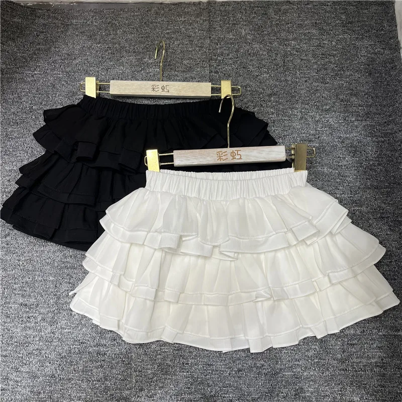 elastic-waist-pleated-ort-skirt-women's-spring-summer-new-sle-ballet-sle-cheeky-a-line-skirt-casual-commute