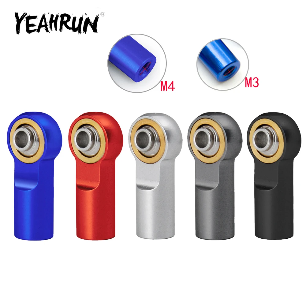 YEAHRUN 5Pcs Metal Alloy M3/M4 Link Rod Joint Ball Ends for AXIAL SCX10 D90 Tamiya CC01 1/10 RC Car Truck Accessories Parts