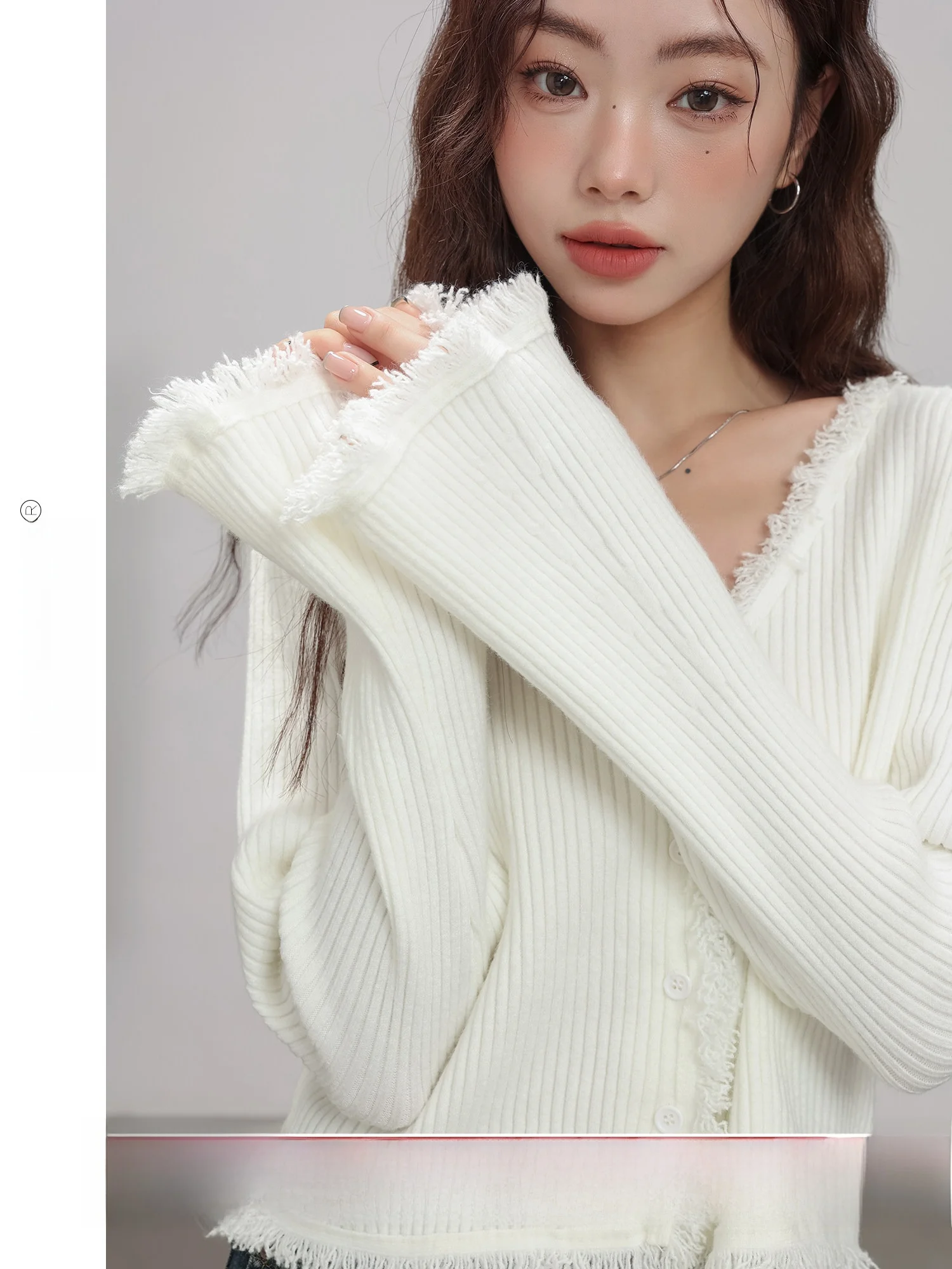

Youx Gentle Knitwear ort V-ne Women's Sle Autumn New Arrival Casual Straight-cut Long Sve Polyester Fiber Blouse