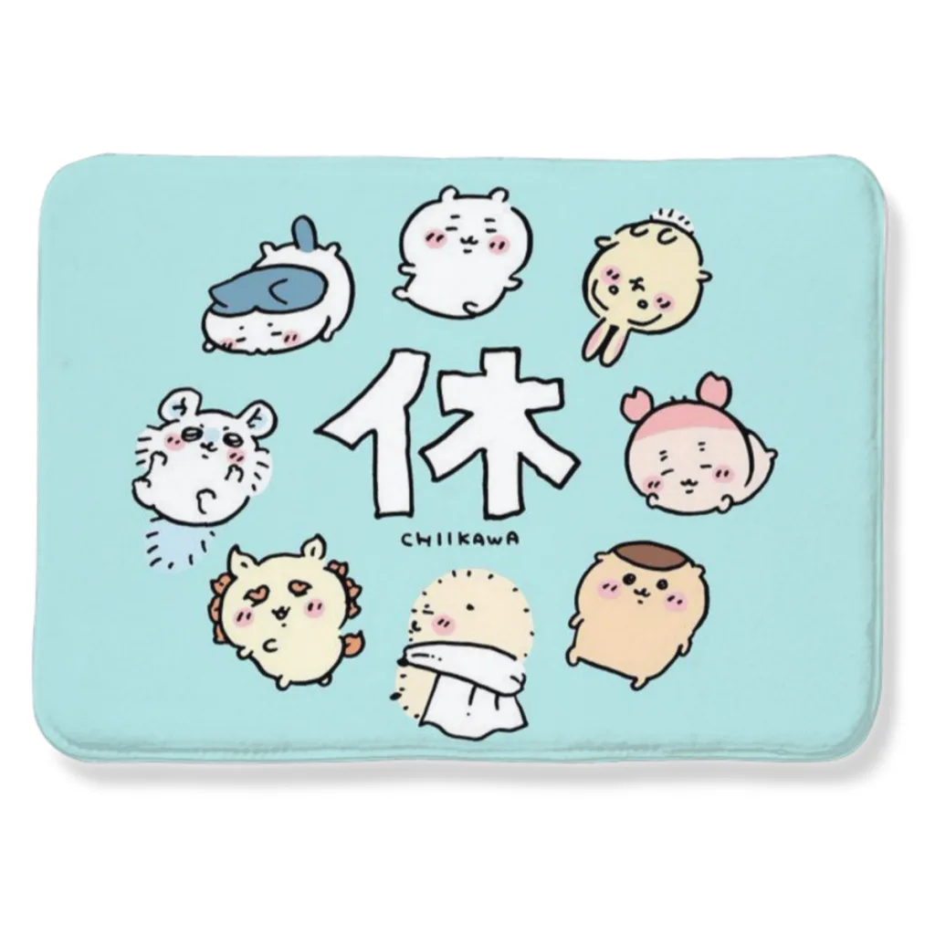 

Cartoon Kawaii Cute Chiikawa Living Room Rug Carpet Flannel Slip Mat Decor Aesthetic