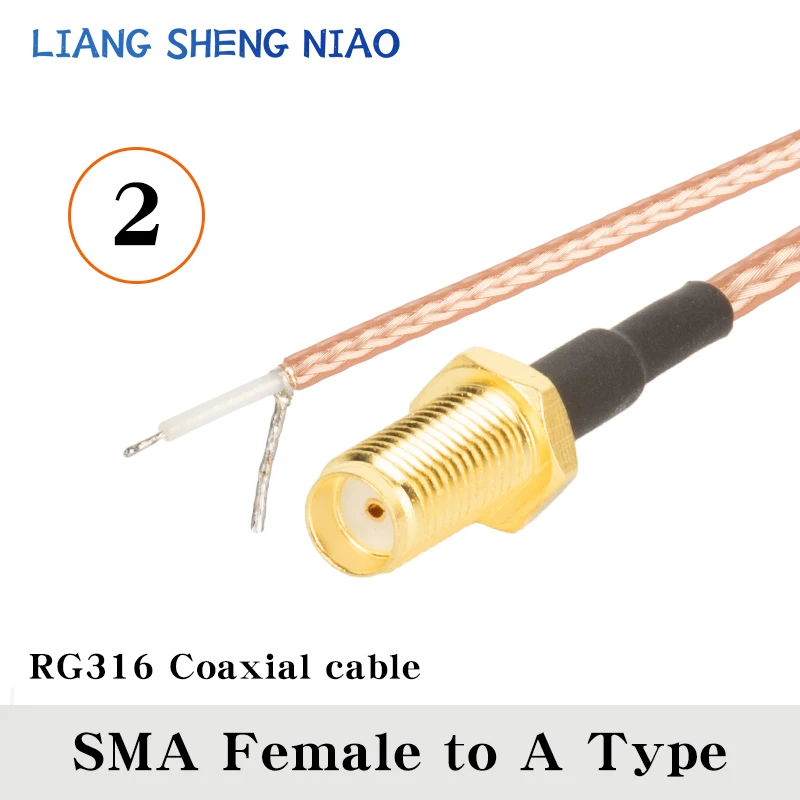 Single End SMA Fêmea para PCB Solda Pigtail Cable, RG316, Wi-Fi, Roteador sem fio, GPS, GPRS, Jack de baixa perda, Plug Wire Connector, 1Pc