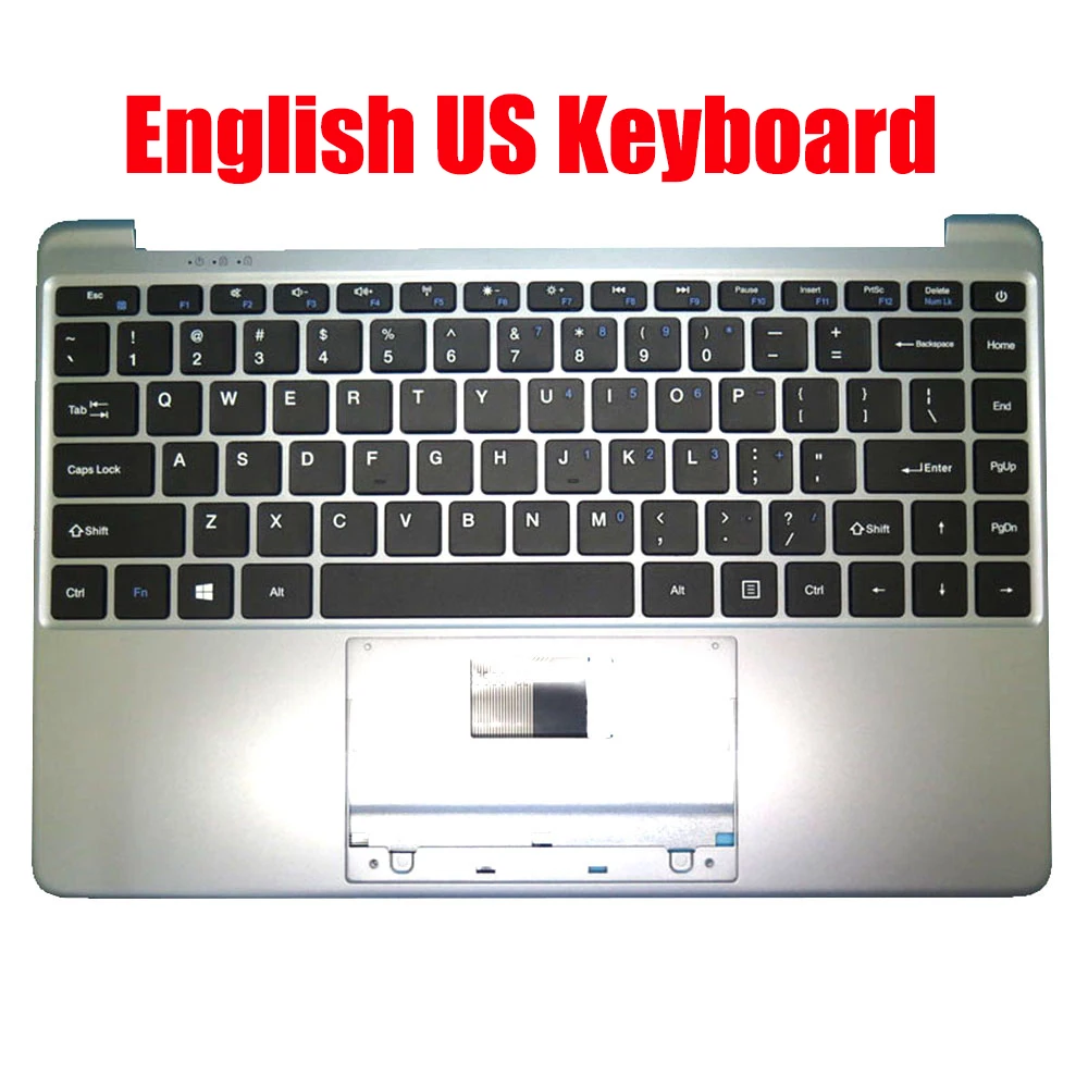 US GR Laptop Replacement Palmrest For Chuwi For HeroBook 14 CWI532 CWI514 Gray Without Backlit English German Keyboard New