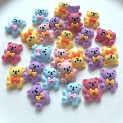 30Pcs New Cute Resin Mini Cartoon Little Bear Flat back Cabochon Scrapbook Kawaii DIY Embellishments Accessories