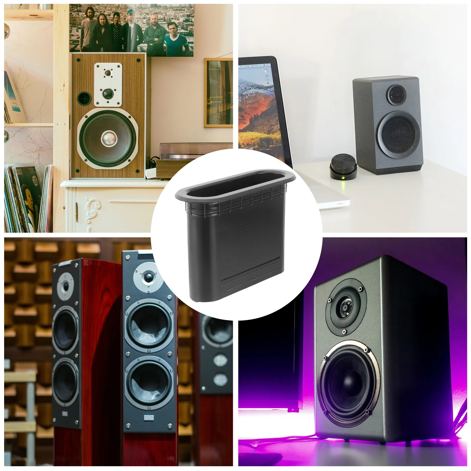 

5pcs Cabinet Port Tubes 2-Inch Air Ports For Home Audio Diy, Voice Outlet Accessories, Portable Speaker Air Tube, Car Speaker