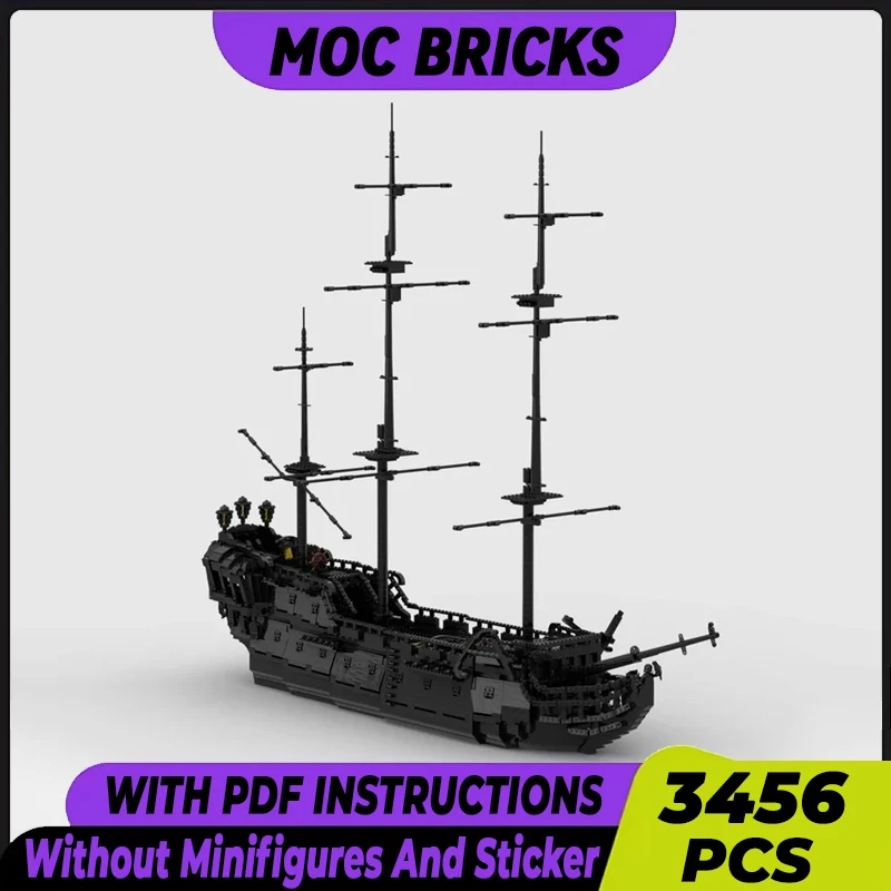 

Pirate Ship Model Moc Building Bricks Classics Pirate Warship Technology Modular Blocks Gifts Christmas Toys DIY Sets Assembly