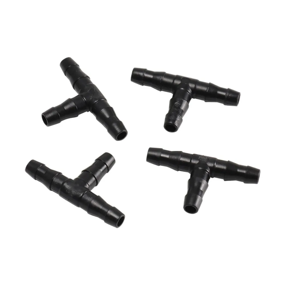 10-1000PCS Garden Water Connector Drip Irrigation for 1/4'' Tubing Hose Accessories Joint Barbed Tees Cross Eng Plug Adaptors