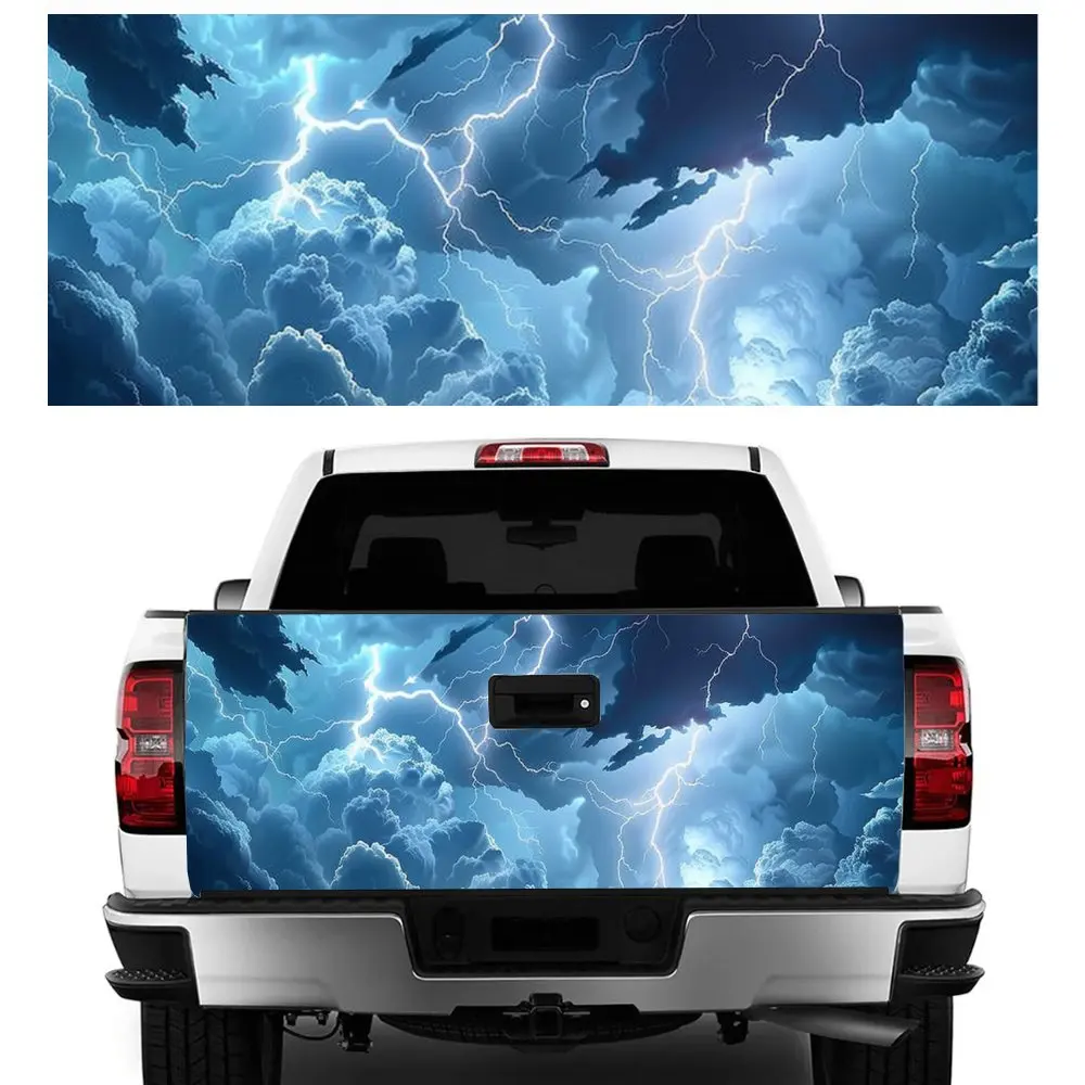 

Severe Thunderstorm Weather Car Tail Trunk Protect Vinly Decal Auto Accessories DIY Hood Decoration Sticker for Off-road Pickup