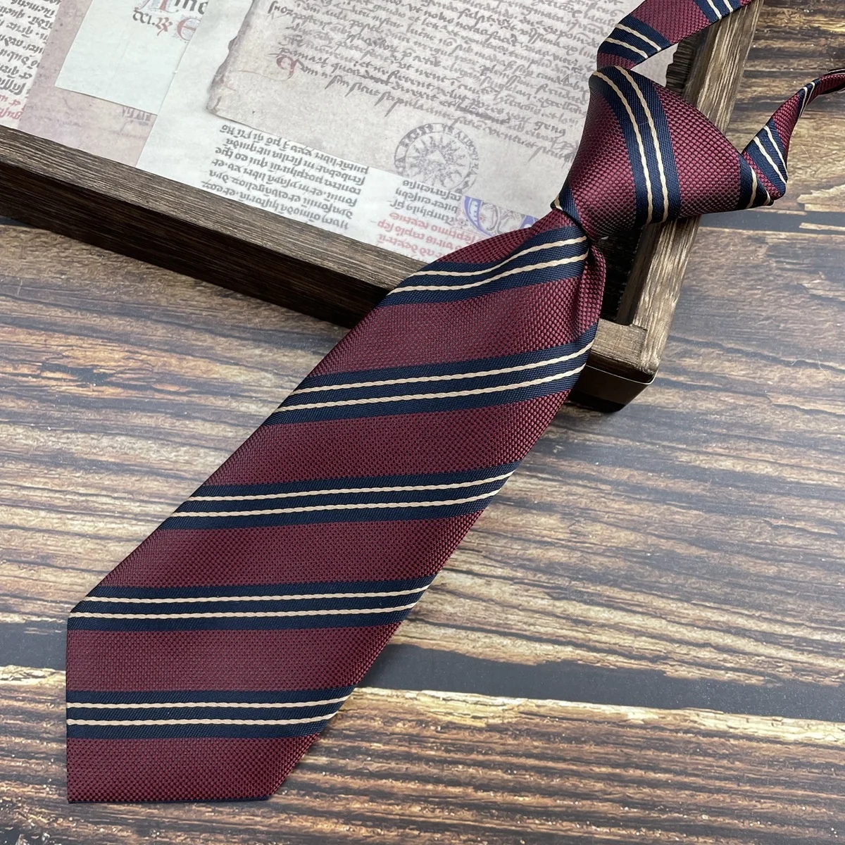 22CM Short Neckties Handmade Striped Small Ties For Men Women Lazy Tie Young Girls Cute College Style Brown Solid Cravat Female