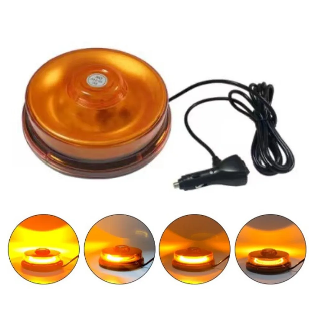 

12V 24V LED Warning Emergency Strobe Light Flashing Beacon Rotating Signal Police Lamp Magnetic Base Truck Tractor Waterproof