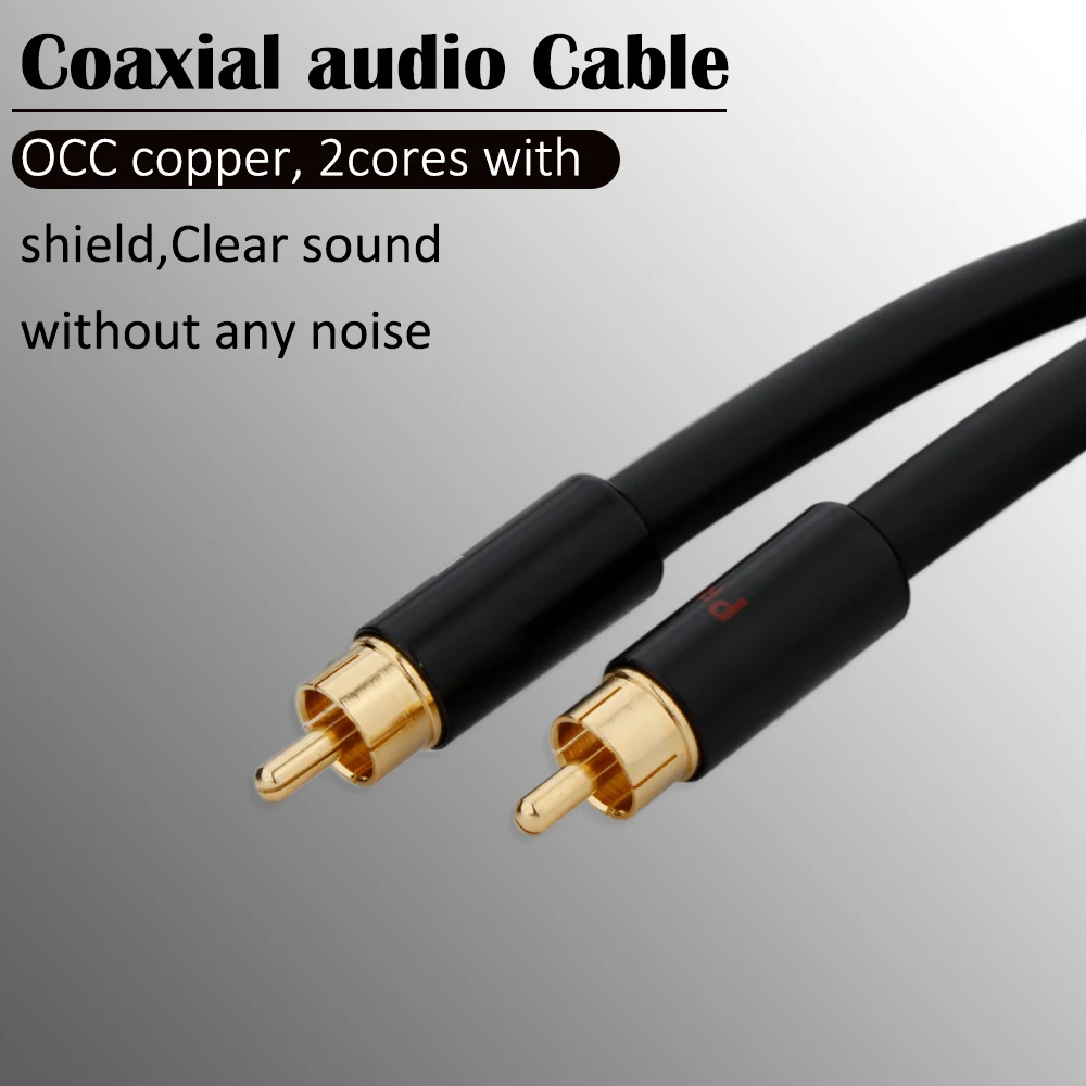 Prefhair-Cable RCA de cobre de alta pureza con enchufe macho RCA chapado en oro/plata, Cable de extensión de Audio, alta gama, X418