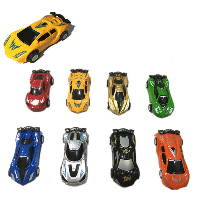 8Pcs/lot Children Mini Pull Back Car Toys Baby Cartoon Racing Bus Car Model Educational Simulation Vehicle Toy For Boys Gifts