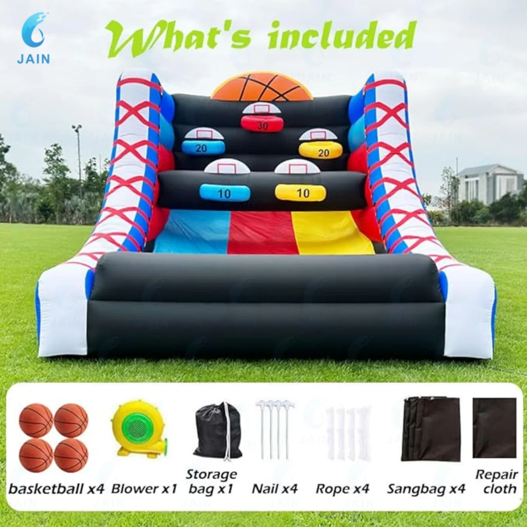 Inflatable Bounce House Basketball Hoop Inflatable for Adults and Kids, Large Hoop Arcade Style Game for Poolside&Outdoor Party