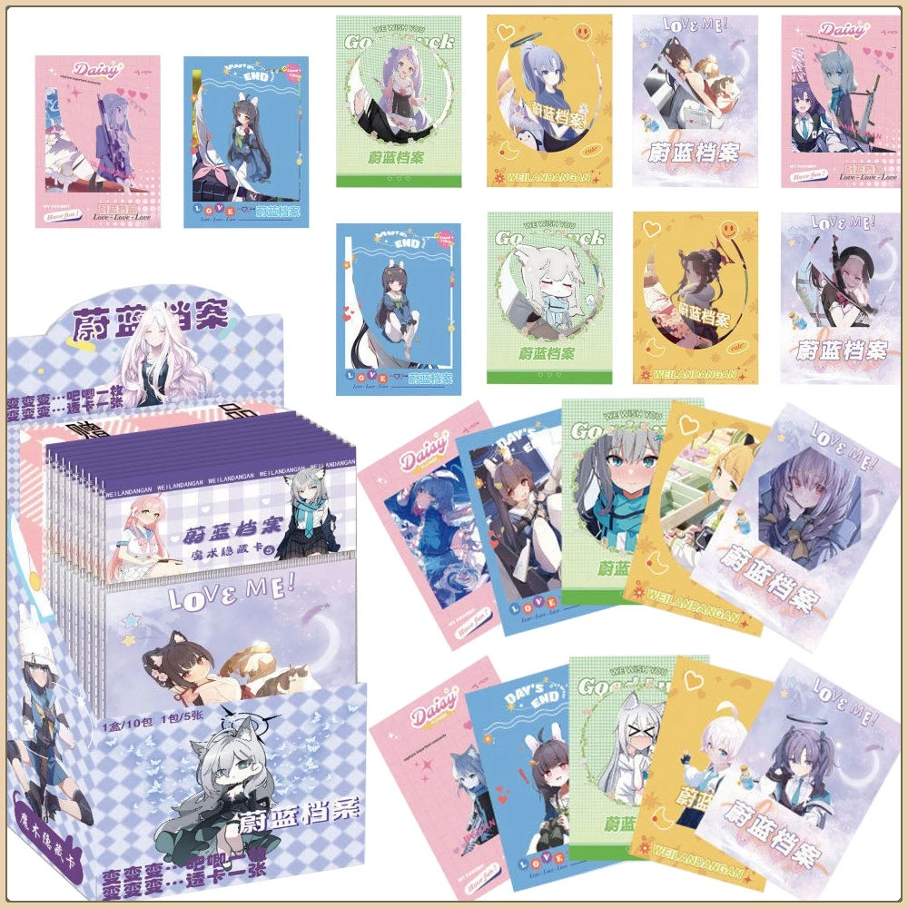 Carte ricoperte magiche periferiche anime popolari Personaggi a sorpresa dei cartoni animati Carte piccole squisite creative Regali per ragazze dei ragazzi in magazzino