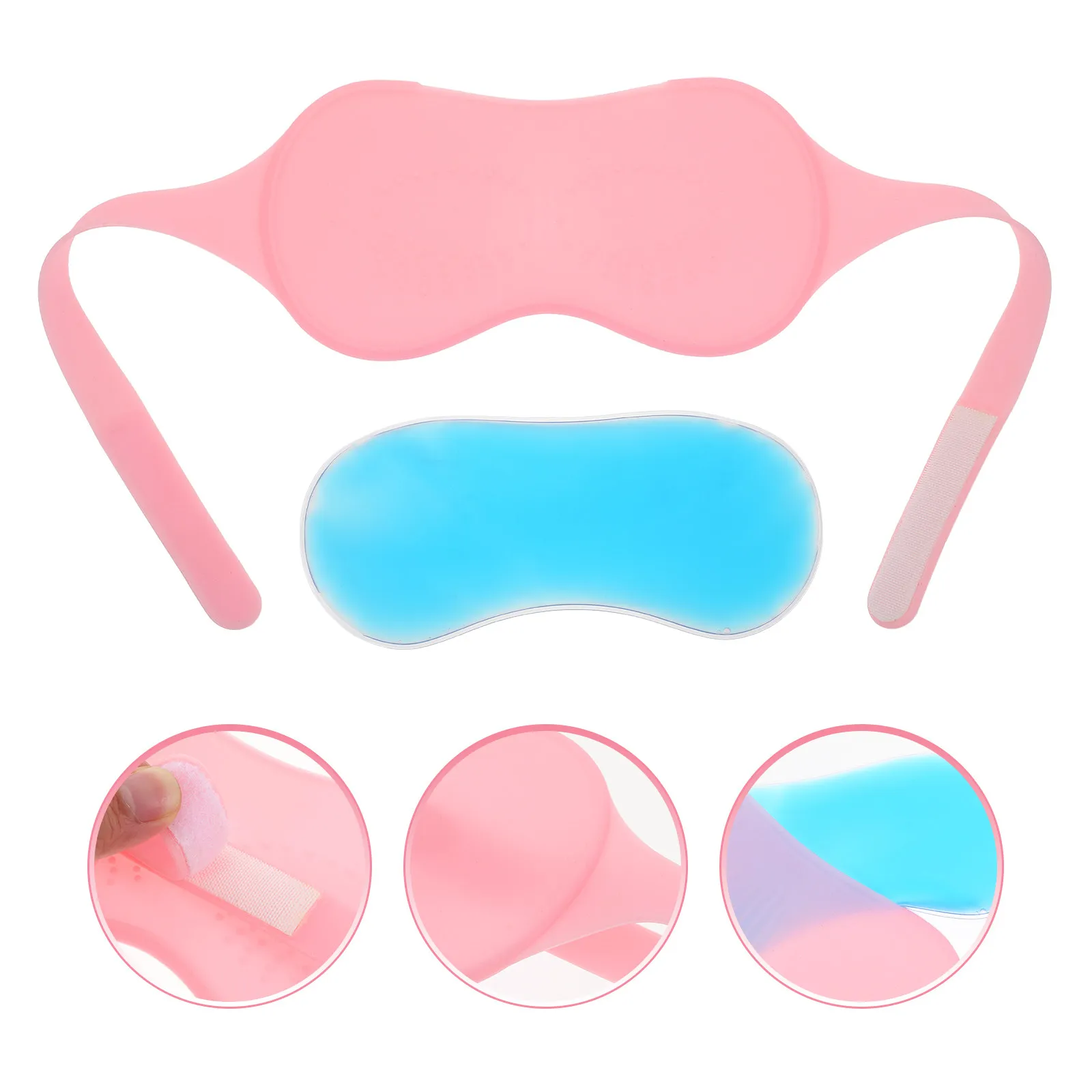 

1Set Silicone Gel Eye Mask for Sleeping Lightproof Adjustable Cold Hot Compress Comfortable Sleep Eye Cover Portable Travel Nap