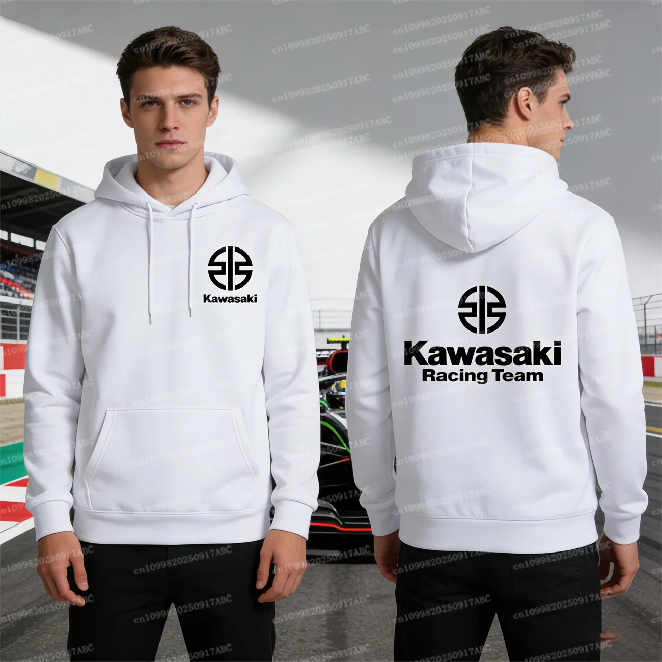 

（Kawasaki ）Men's Hoodie Y2K Kawasaki Hooded Motorcycle Hoodie Spring Autumn Men's Sportswear Sportswear Women's Street Hoodie