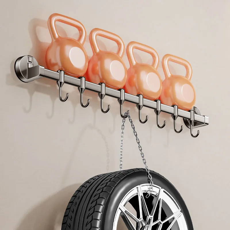 Free Punch Kitchen Vacuum Suction Cup Hanging storage hook Aluminum alloy Storage Rack Spatula Drain Rack