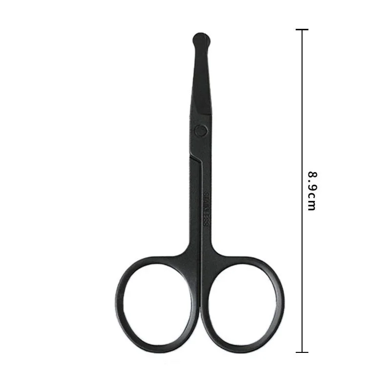 New Round Tip Nose Scissors Nose Hair Cutting Nose Scissors Man Facial Hair Eyebrow Scissors BMJ01