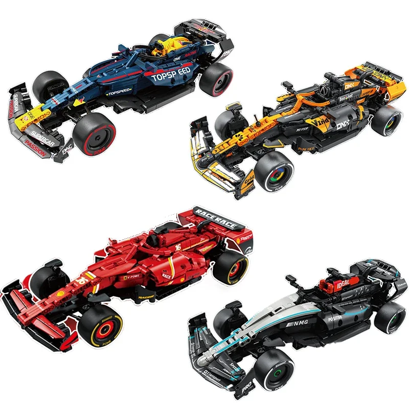 テクニカルプルバック-f1-レーシングカービルディングブロック-moc-スーパーカードリフトレーシングシティレンガ教育玩具子供ギフト用
