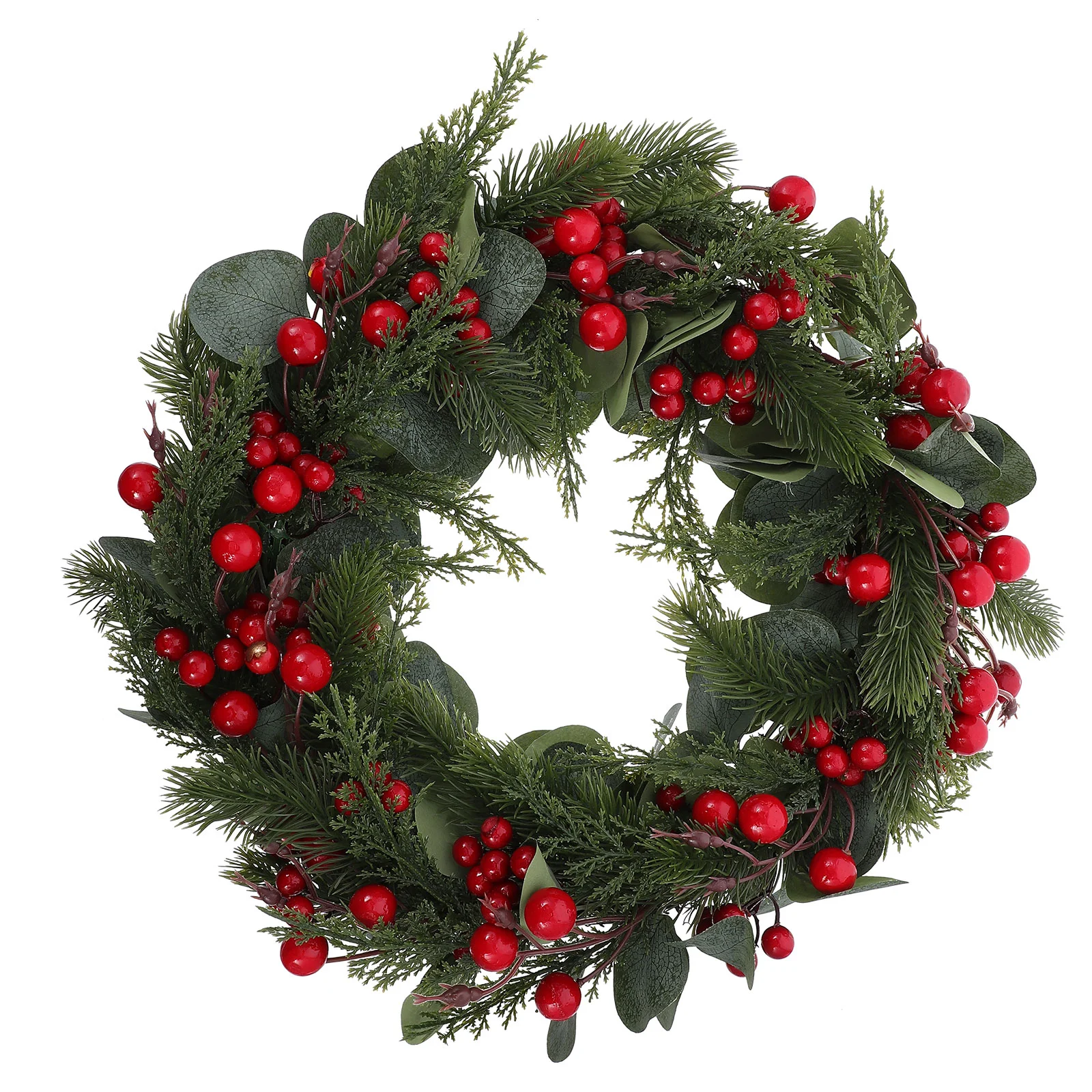 

Window Red Eucalyptus Wreath Garland Front Door Decorations Silk Cloth Artificial Berry