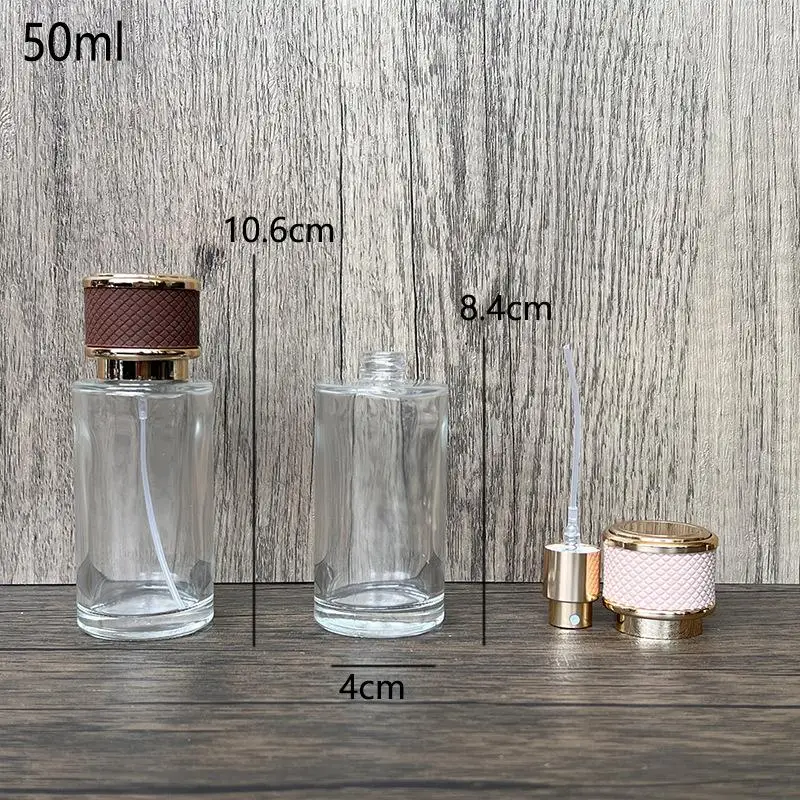 20ml Leere Glas-Parfümflasche mit Schraubverschluss aus Leder, Feiner Nebel Duftspray Zerstäuber Behälter – Detail 8