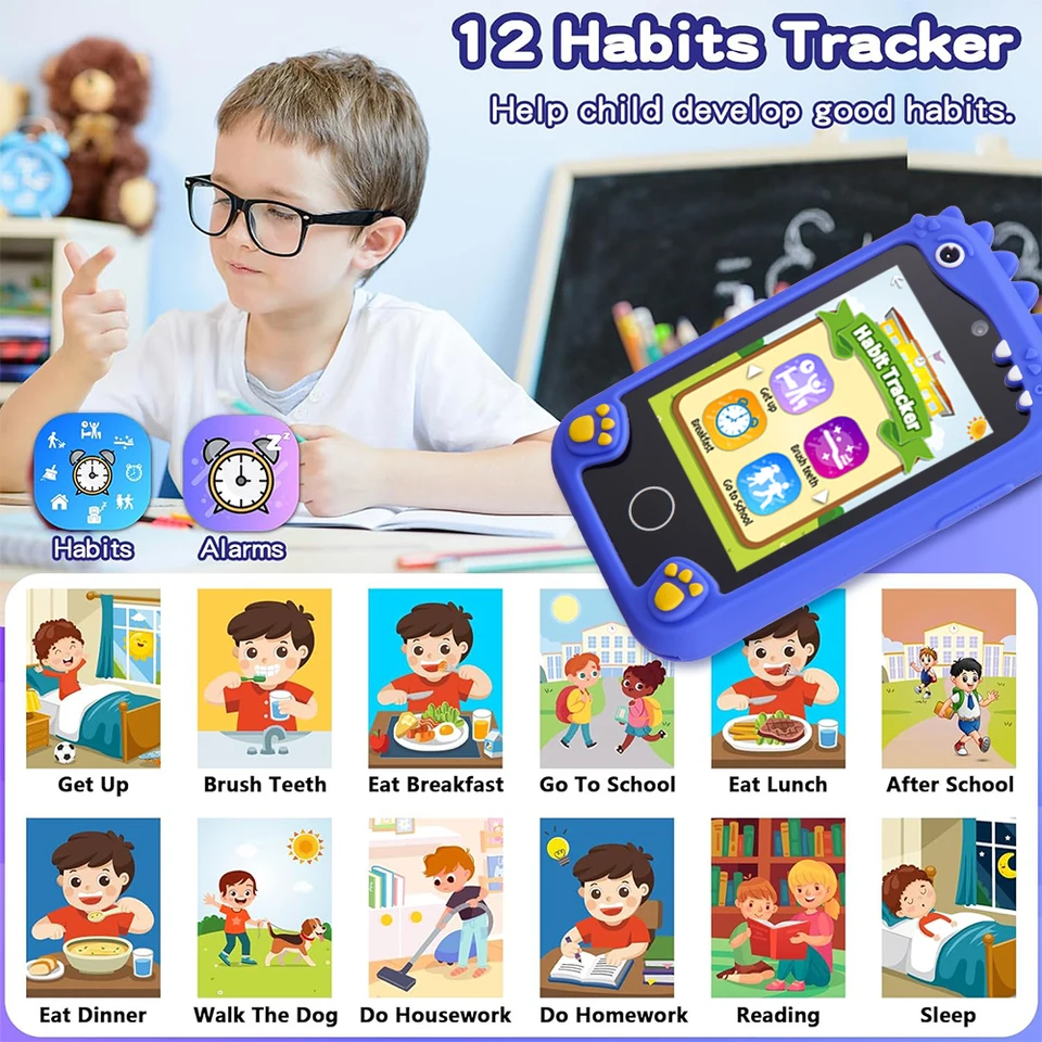 Téléphone intelligent pour enfants pour filles, téléphone avec écran tactile de 3,5 pouces mis à