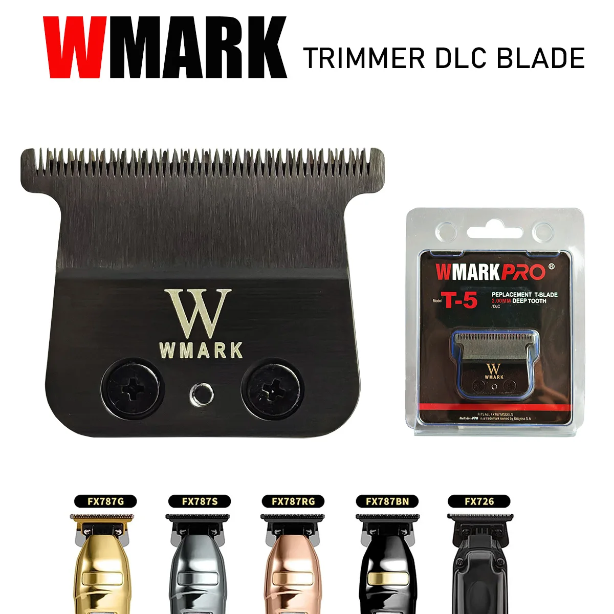 WMARK T5B Trimmer Original Replacement Blade Professional Clipper DLC Cutting Head Accessories for BABY FX787 FX726