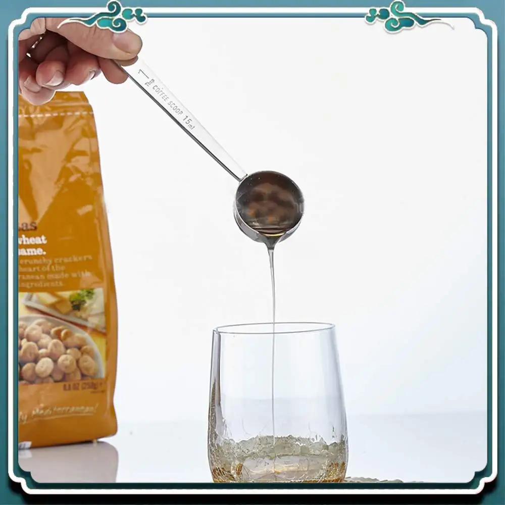 

Premium Coffee Measuring Scoop 1 Tablespoon Long Handle Stainless Steel Spoon For Coffee, Milk Powder, Fruit Powder, Set Of 5