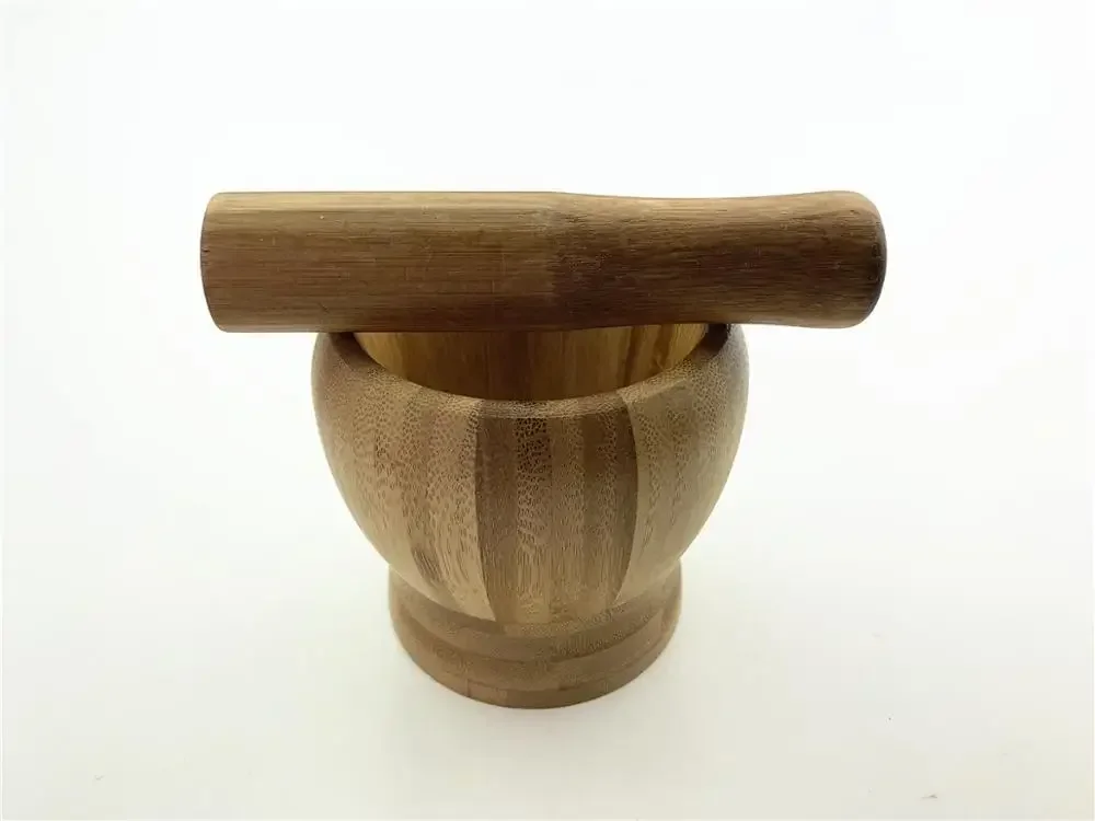Household Manual Garlic Masher Bamboo Garlic Masher Beating Bowl And Grinding Artifact