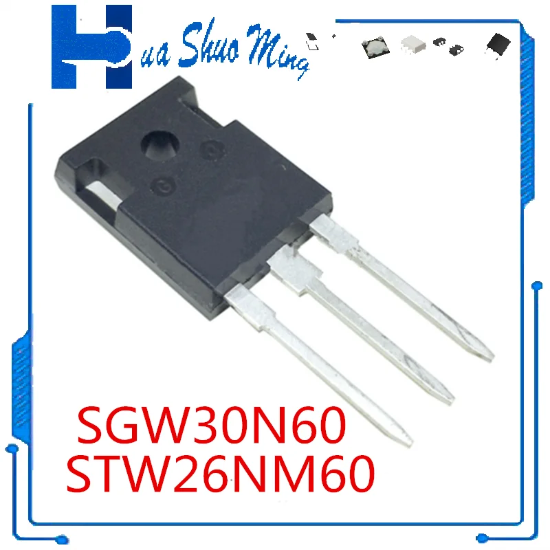 10Pcs/Lot SGW30N60 STW26NM60 TO-247