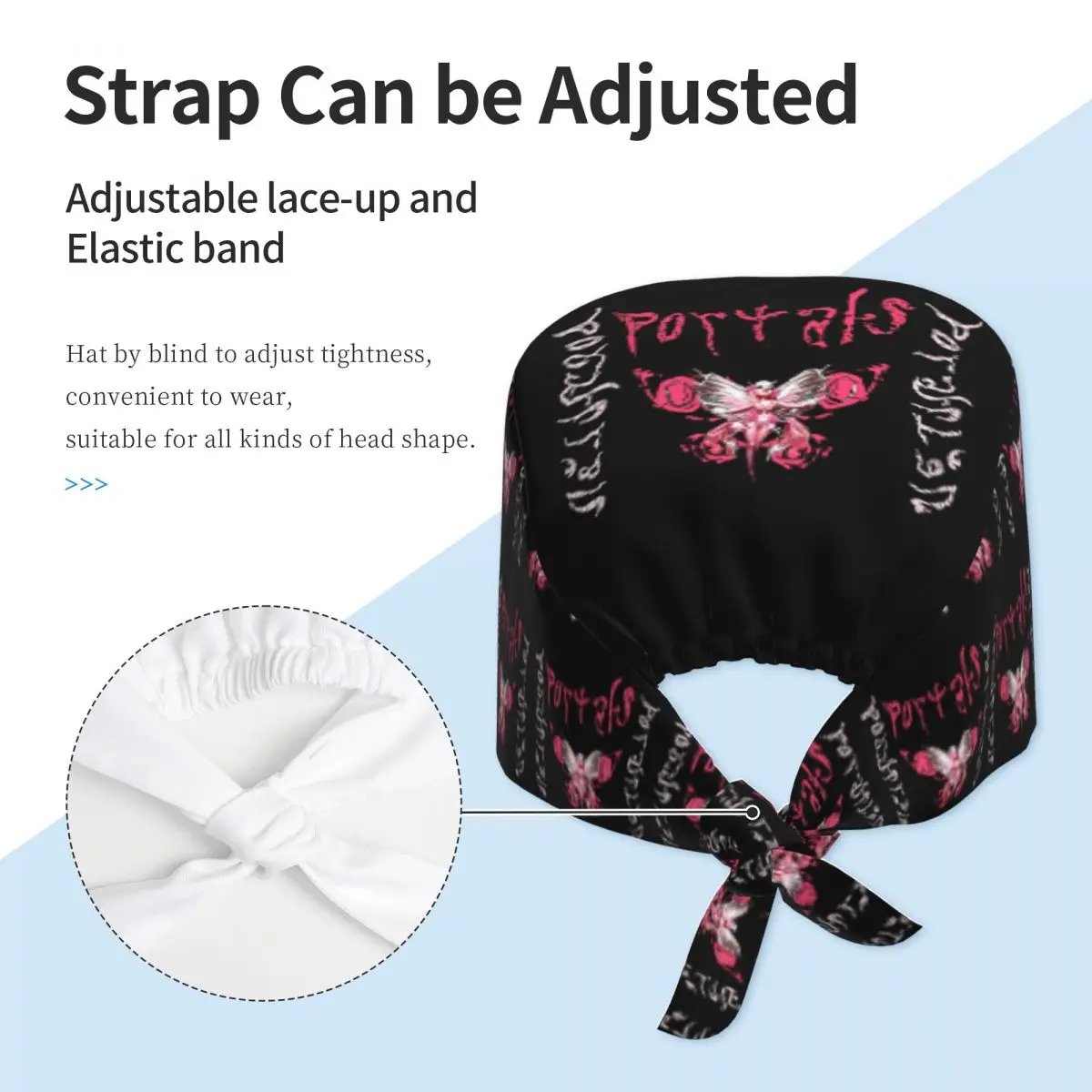 Portals Melanies Martinez Nursing Work Cap Surgical Scrub Caps Unisex Nursing Hair Hats Work Scrubs Hat for Hospital Pharmacy