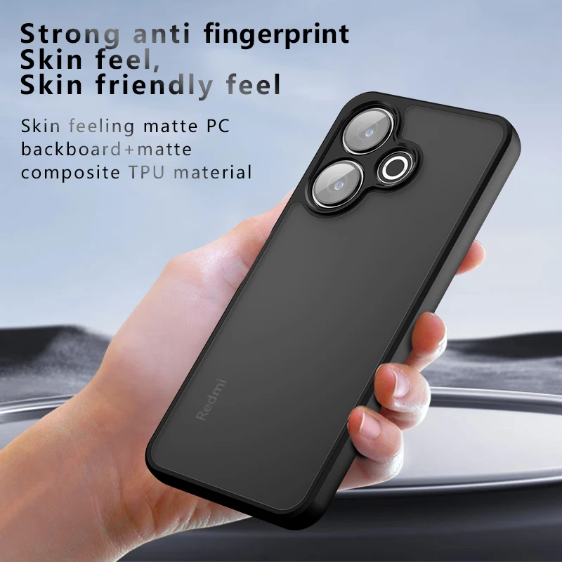 For Redmi 13 Case Cover Xiaomi Redmi 13 Redmi13 4G Capas New Shockproof Phone Bumper Matte Frosted Transparent Fundas Redmi 13