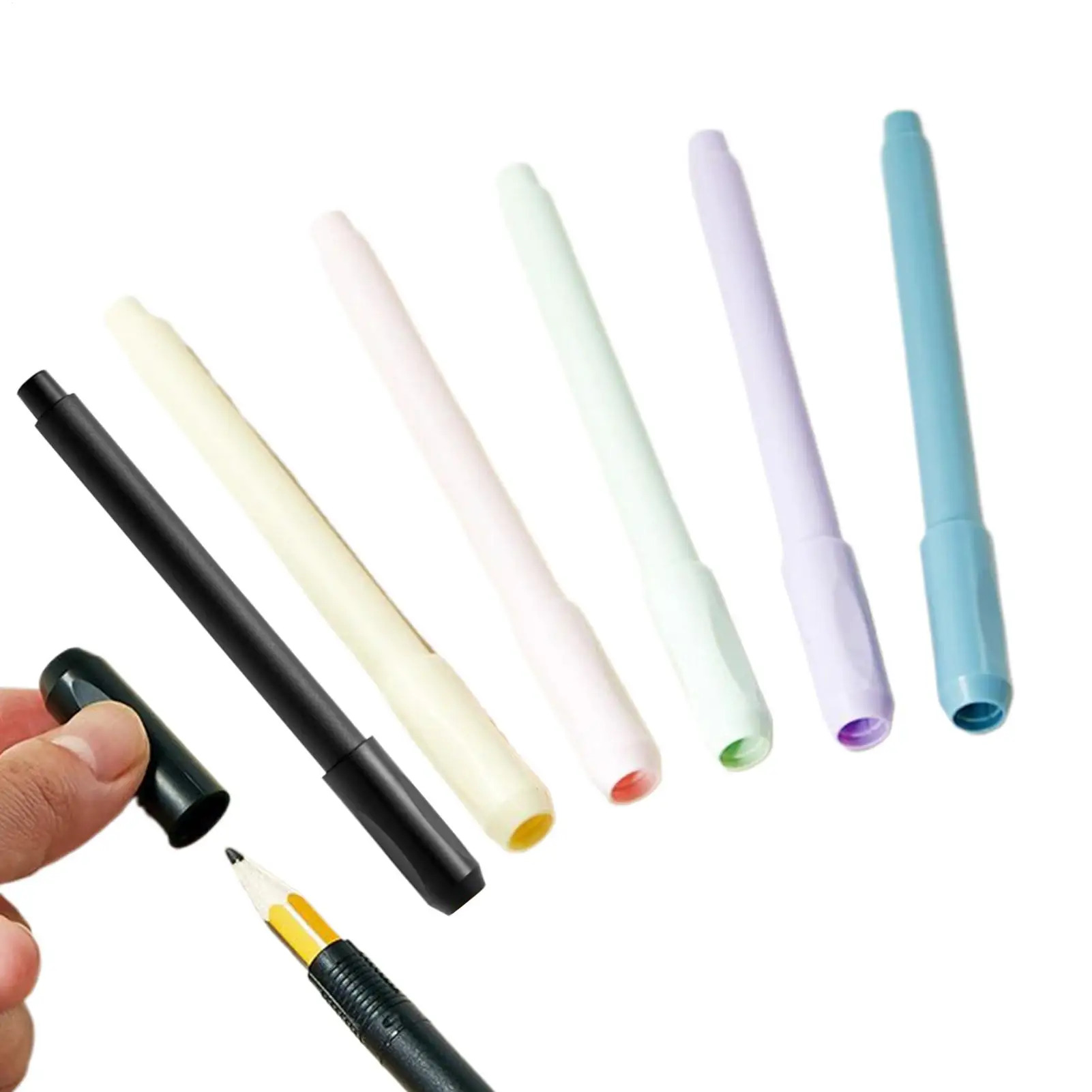 

6 шт. удлинитель карандашей для бровей, удлинитель карандашей для бровей, портативный удлинитель карандашей, гаджет, устройство, дозатор ручек, инструмент для студенческого офиса