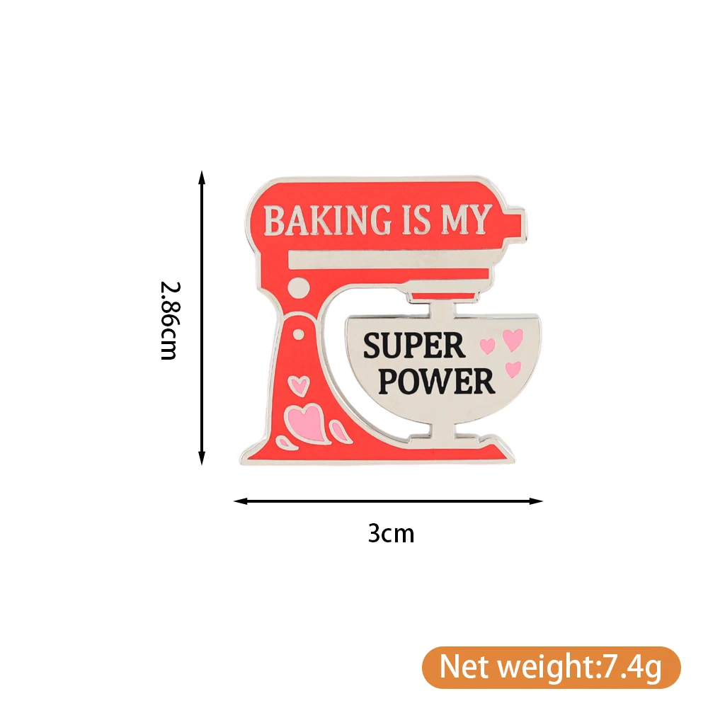 Baking Is My Superpower Beater Enamel Pin Fun Baking Quote Badge Cooking Logo Brooch Bakers Baking Enthusiast Decorations Gift
