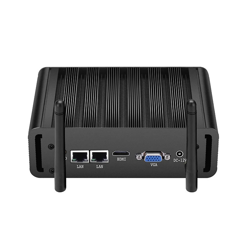 PC industriale senza ventola CPU Intel 4a/5a generazione 2x porte seriali 2x Gigabit Ethernet HDMI VGA Mini PCie Espansione Windows Ubuntu