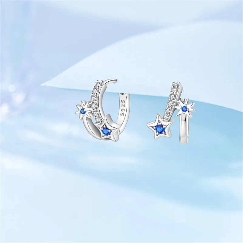 2026 Popular 925 Sterling Silver Meteor Earrings For Women Girls Brilliant Original Fine Birthday Graduation Jewelry Gifts