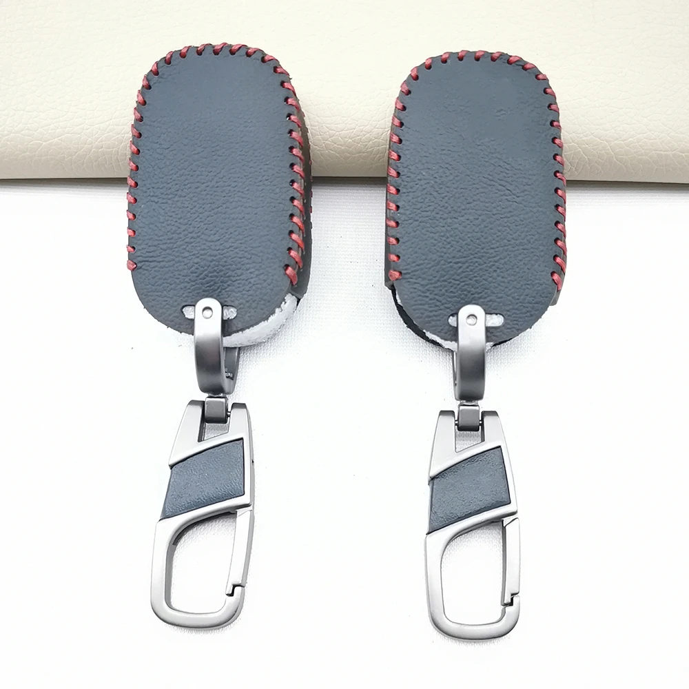 Hot Sale 100% Leather Car Key Case Cover For Renault Dacia Doker Duster Logan Laguna Scenic Master Megane Protective Shell